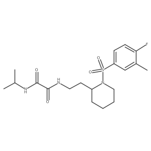 N1-(2-(1-((4-fluoro-3-methylphenyl)sulfonyl)piperidin-2-yl)ethyl)-N2-isopropyloxalamide结构式
