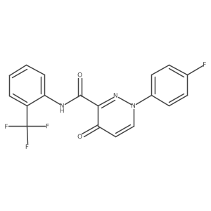 1-(4-fluorophenyl)-4-oxo-N-[2-(trifluoromethyl)phenyl]-1,4-dihydropyridazine-3-carboxamide结构式