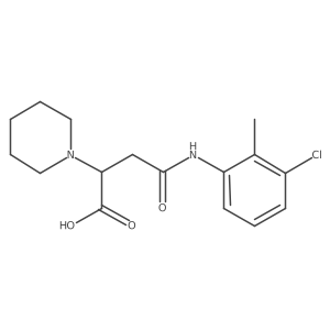 4-((3-Chloro-2-methylphenyl)amino)-4-oxo-2-(piperidin-1-yl)butanoic acid Structure