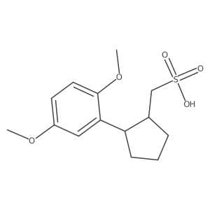[(1R,2S)-2-(2,5-Dimethoxyphenyl)cyclopentyl]methanesulfonic acid结构式
