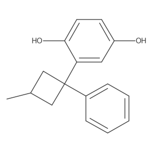 2-(3-Methyl-1-phenylcyclobutyl)benzene-1,4-diol Structure