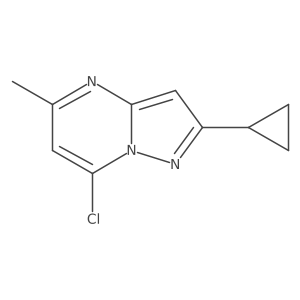7-Chloro-2-cyclopropyl-5-methylpyrazolo[1,5-a]pyrimidine结构式