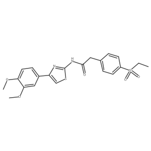 N-(4-(3,4-dimethoxyphenyl)thiazol-2-yl)-2-(4-(ethylsulfonyl)phenyl)acetamide Structure