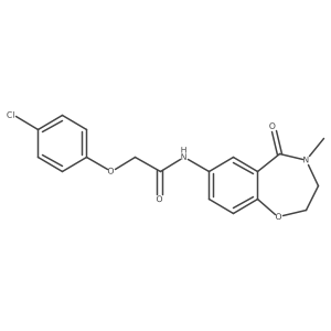 2-(4-chlorophenoxy)-N-(4-methyl-5-oxo-2,3,4,5-tetrahydrobenzo[f][1,4]oxazepin-7-yl)acetamide Structure