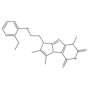 8-(2-((2-ethylphenyl)amino)ethyl)-1,6,7-trimethyl-1H-imidazo[2,1-f]purine-2,4(3H,8H)-dione结构式