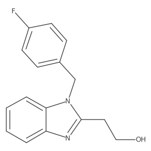 2-{1-[(4-fluorophenyl)methyl]-1H-1,3-benzodiazol-2-yl}ethan-1-ol结构式