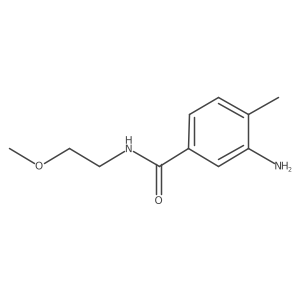 3-Amino-N-(2-methoxyethyl)-4-methylbenzamide结构式