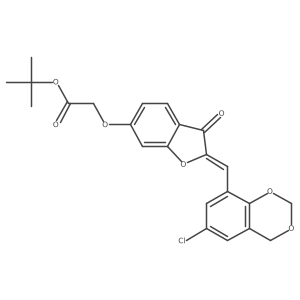 (Z)-tert-butyl 2-((2-((6-chloro-4H-benzo[d][1,3]dioxin-8-yl)methylene)-3-oxo-2,3-dihydrobenzofuran-6-yl)oxy)acetate Structure