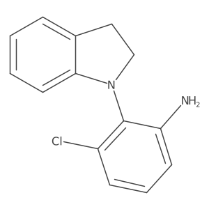 3-Chloro-2-(2,3-dihydro-1H-indol-1-YL)aniline结构式
