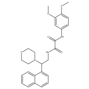 N'-(3,4-dimethoxyphenyl)-N-[2-(morpholin-4-yl)-2-(naphthalen-1-yl)ethyl]ethanediamide结构式