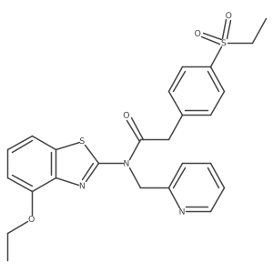 N-(4-ethoxybenzo[d]thiazol-2-yl)-2-(4-(ethylsulfonyl)phenyl)-N-(pyridin-2-ylmethyl)acetamide Structure