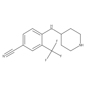 4-(4-Piperidinylamino)-3-(trifluoromethyl)benzonitrile结构式