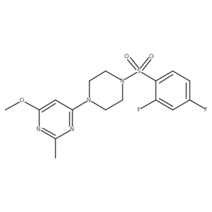 4-(4-((2,4-Difluorophenyl)sulfonyl)piperazin-1-yl)-6-methoxy-2-methylpyrimidine Structure