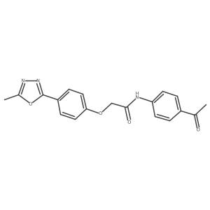 N-(4-acetylphenyl)-2-(4-(5-methyl-1,3,4-oxadiazol-2-yl)phenoxy)acetamide结构式
