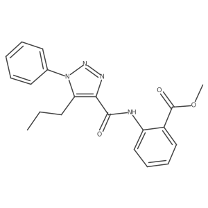Methyl 2-[(1-phenyl-5-propyl-1,2,3-triazol-4-yl)carbonylamino]benzoate Structure