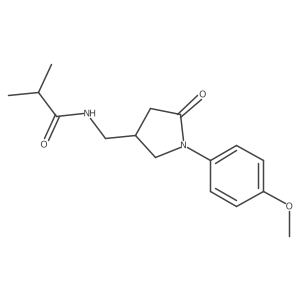 N-((1-(4-methoxyphenyl)-5-oxopyrrolidin-3-yl)methyl)isobutyramide Structure