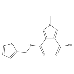 4-[N-(2-furylmethyl)carbamoyl]-1-methylpyrazole-3-carboxylic acid结构式