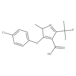 5-(4-Chloro-phenoxy)-1-methyl-3-trifluoromethyl-1H-pyrazole-4-carboxylic acid Structure