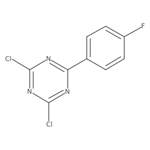 2,4-Dichloro-6-(4-fluorophenyl)-1,3,5-triazine结构式