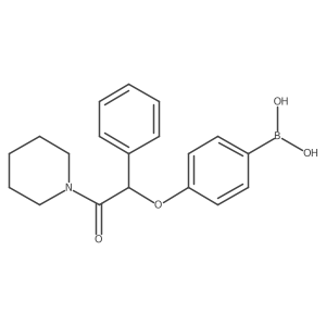 (4-(2-Oxo-1-phenyl-2-(piperidin-1-yl)ethoxy)phenyl)boronic acid结构式