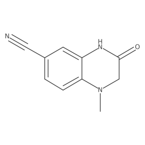 1,2,3,4-Tetrahydro-1-methyl-3-oxo-6-quinoxalinecarbonitrile Structure
