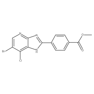 Methyl 4-(6-bromo-7-chloro-3H-imidazo[4,5-b]pyridin-2-yl)benzoate结构式