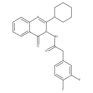 2-(3,4-difluorophenyl)-N-(4-oxo-2-piperidin-1-yl-4H-quinazolin-3-yl)acetamide Structure