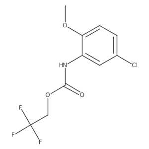 2,2,2-trifluoroethyl N-(5-chloro-2-methoxyphenyl)carbamate结构式
