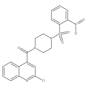 2-Chloro-4-[4-(2-nitrobenzenesulfonyl)piperazine-1-carbonyl]quinoline结构式