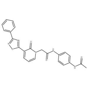 CC(=O)Nc1ccc(NC(=O)Cn2cccc(-c3nc(-c4ccccc4)no3)c2=O)cc1结构式