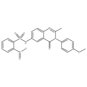N-(3-(4-methoxyphenyl)-2-methyl-4-oxo-3,4-dihydroquinazolin-6-yl)-2-nitrobenzenesulfonamide Structure