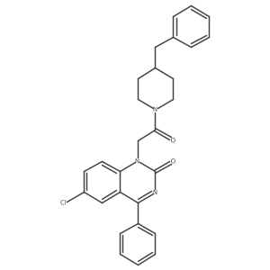 1-(2-(4-benzylpiperidin-1-yl)-2-oxoethyl)-6-chloro-4-phenylquinazolin-2(1H)-one Structure
