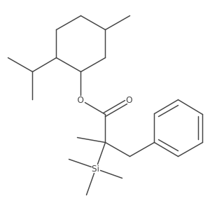 (1R,2S,5R)-2-Isopropyl-5-methylcyclohexyl (2S)-2-methyl-3-phenyl-2-(trimethylsilyl)propanoate结构式