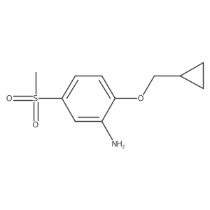 2-(Cyclopropylmethoxy)-5-(methylsulfonyl)aniline Structure