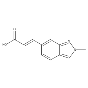 (2E)-3-(2-Methyl-2H-indazol-6-yl)acrylic acid结构式