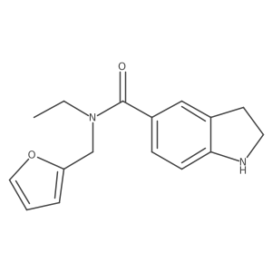 1h-Indole-5-carboxamide,n-ethyl-n-(2-furanylmethyl)-2,3-dihydro-结构式