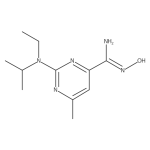 2-(Ethyl-isopropyl-amino)-n-hydroxy-6-methyl-pyrimidine-4-carboxamidine结构式