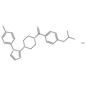 (4-isopropoxyphenyl)(4-(1-(p-tolyl)-1H-imidazol-2-yl)piperazin-1-yl)methanone hydrochloride结构式