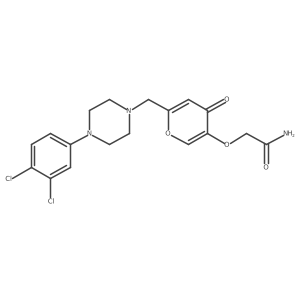 2-[(6-{[4-(3,4-dichlorophenyl)piperazin-1-yl]methyl}-4-oxo-4H-pyran-3-yl)oxy]acetamide Structure