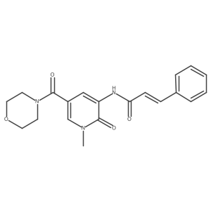 (Z)-N-(1-methyl-5-(morpholine-4-carbonyl)-2-oxo-1,2-dihydropyridin-3-yl)-3-phenylacrylamide Structure