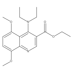 Ethyl 4-(diethylamino)-5,8-dimethoxyquinoline-3-carboxylate结构式