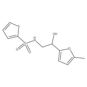 N-[2-hydroxy-2-(5-methylfuran-2-yl)ethyl]thiophene-2-sulfonamide结构式