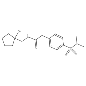 N-((1-hydroxycyclopentyl)methyl)-2-(4-(isopropylsulfonyl)phenyl)acetamide Structure