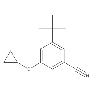 3-Tert-butyl-5-cyclopropoxybenzonitrile Structure