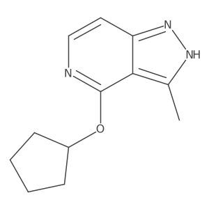 1H-Pyrazolo[4,3-c]pyridine, 4-(cyclopentyloxy)-3-Methyl-结构式