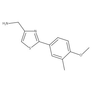 (2-(4-Methoxy-3-methylphenyl)thiazol-4-yl)methanamine Structure