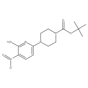 Tert-butyl 4-(6-amino-5-nitropyridin-2-yl)piperazine-1-carboxylate结构式