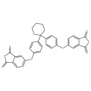 5,5 inverted exclamation mark-[[Cyclohexane-1,1-diylbis(4,1-phenylene)]bis(oxy)]bis(isobenzofuran-1,3-dione)结构式