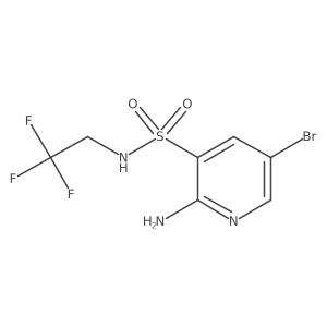2-Amino-5-bromo-N-(2,2,2-trifluoroethyl)-3-pyridinesulfonamide Structure