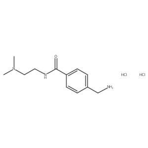 4-(aminomethyl)-N-[2-(dimethylamino)ethyl]benzamide dihydrochloride结构式